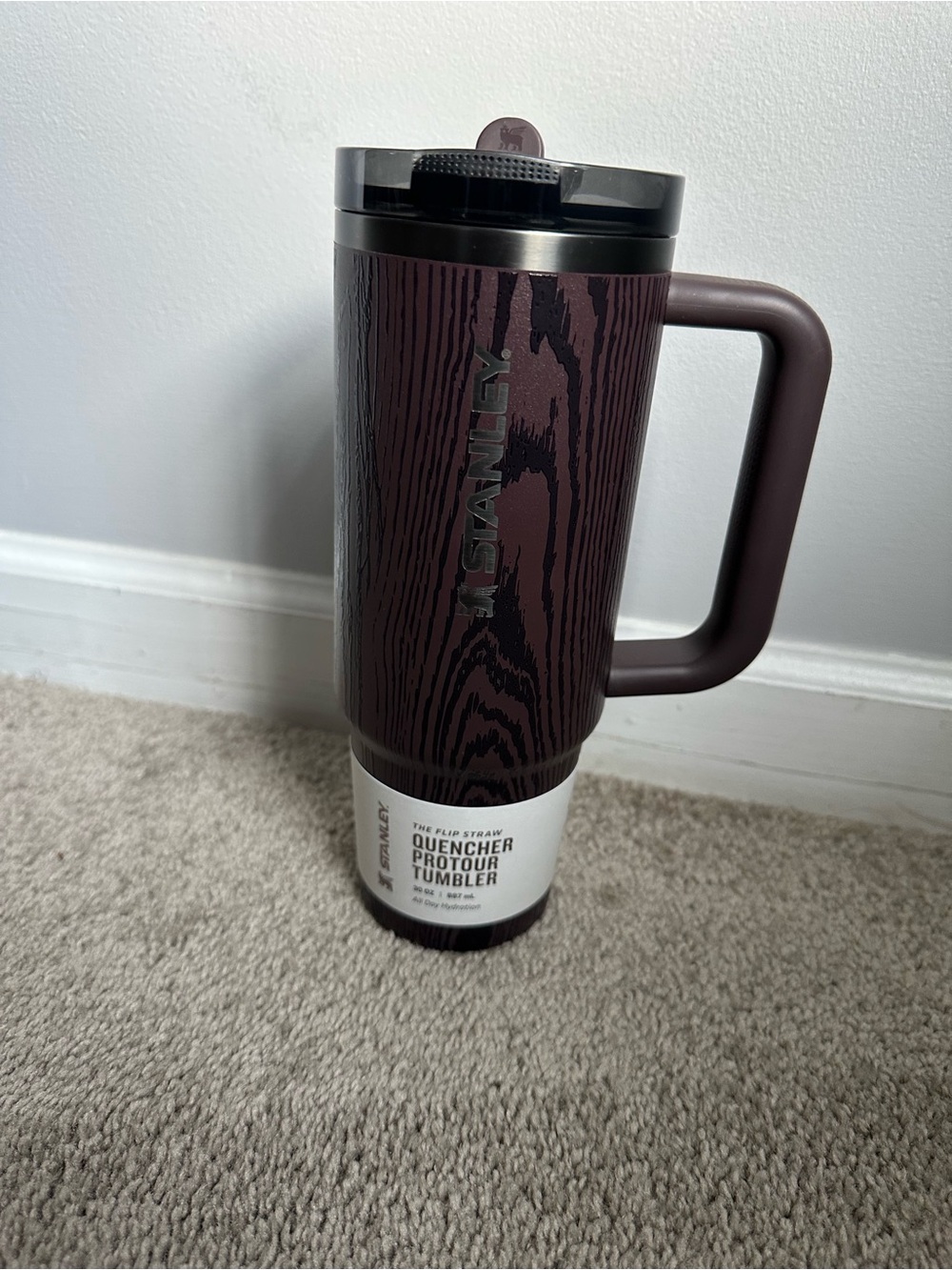 New STANLEY Protour Tumbler 30OZ Redwood Woodgrain Cheers And Cheer Holiday 2025